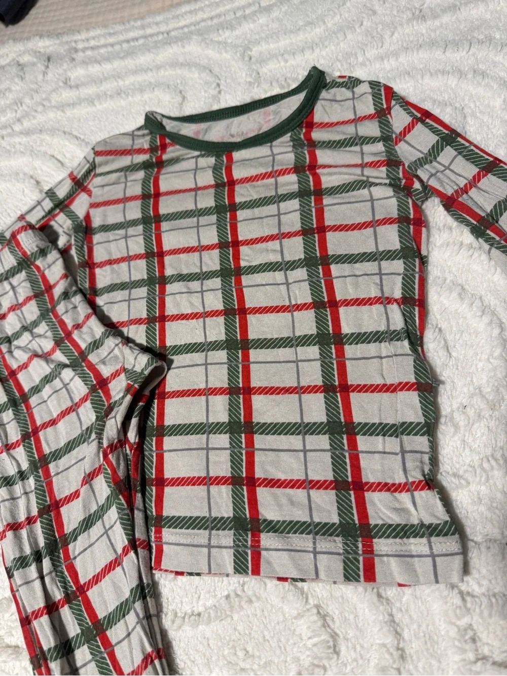 Kyte BABY Red and Green Plaid Kids Pajama Set size 2T